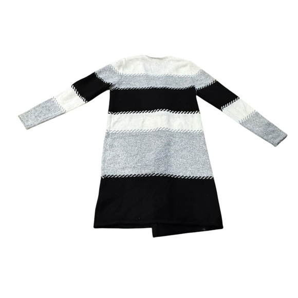 NWT Stitch Fix Fortune & Ivy Cardigan Women's Black and Gray Striped Sweater SM - Picture 3 of 6